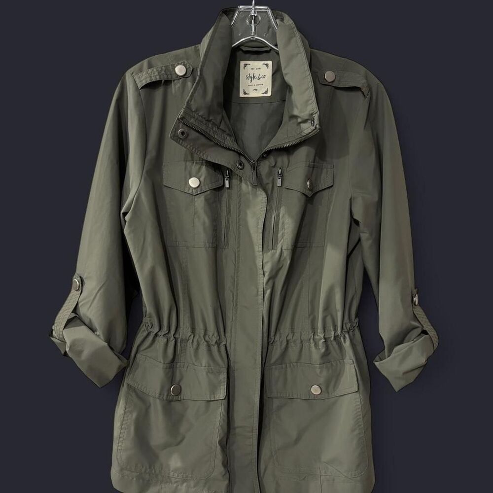 Style & Co Women's Olive Green Jacket